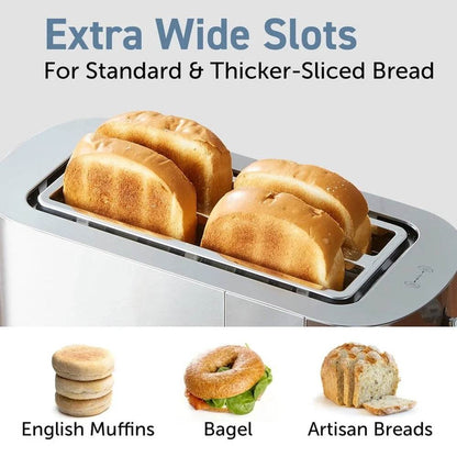 Long Slot 4 Slice Toaster Extra Large Slots - Loft&Timber