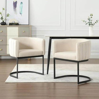 Dining Chairs Set of 4, Velvet with Metal Frame - Loft&Timber