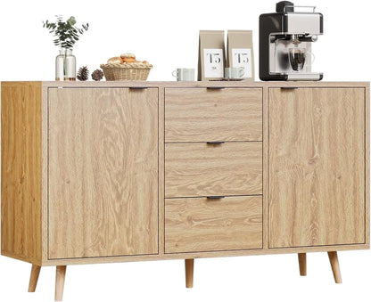 47" Storage Cabinet with 3 Drawers and 2 Doors - Loft&Timber