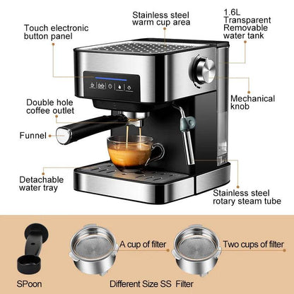 Semi-Automatic Espresso Machine 20Bar High Pressure Extractor 3-in-1 - Loft&Timber