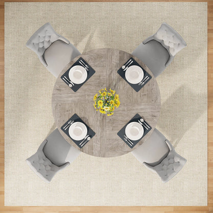 Tribesigns Round Dining Table for 4, 47" - Loft&Timber