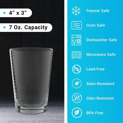 4-Pack 7oz Juice Glasses – Heavy Bottom - Loft&Timber