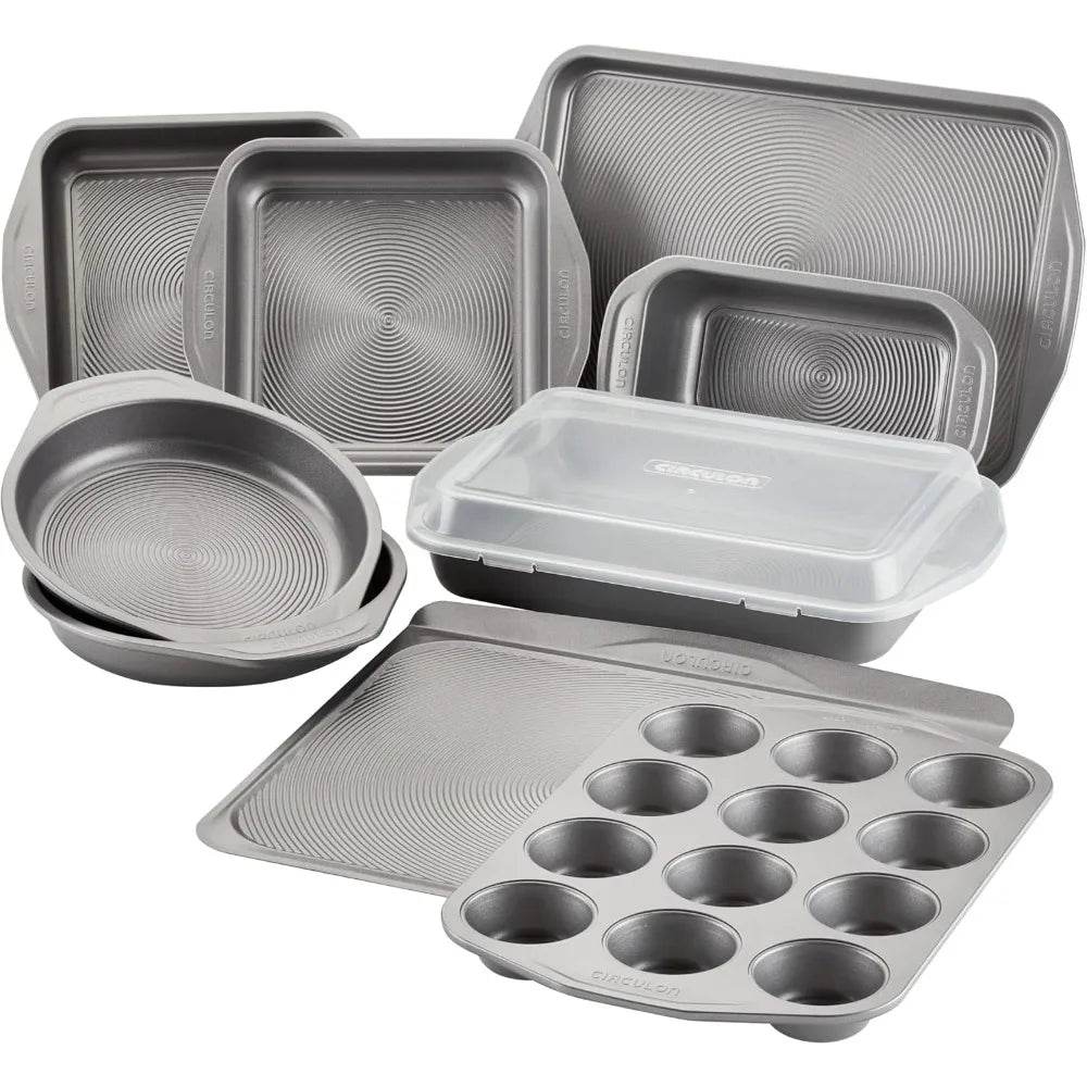 Total Nonstick Bakeware Set with Nonstick Bread Pan, Cookie Sheet, Baking Pan, Baking Sheet, Cake Pan - Loft&Timber