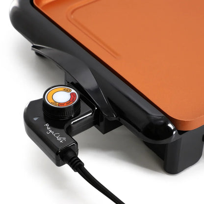 18.89" Electric Grill Griddle Non-Stick Copper Coating - Loft&Timber