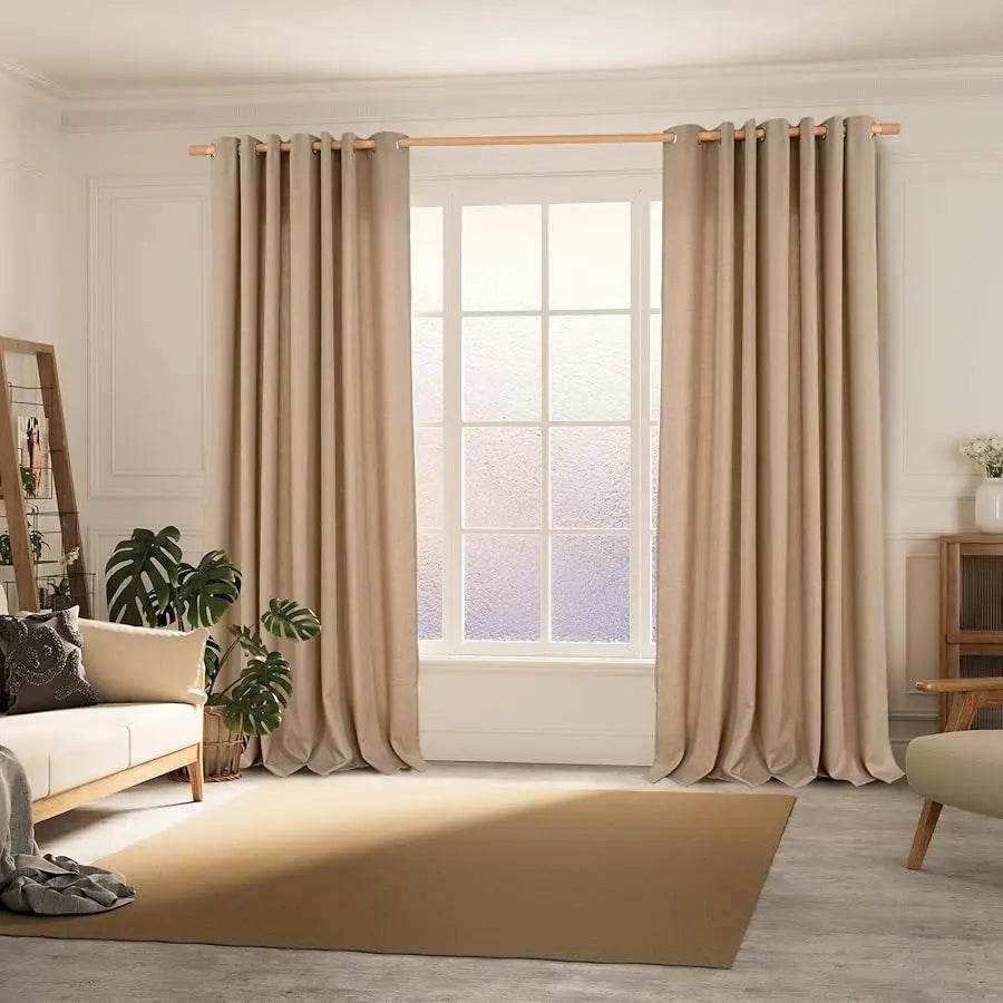 Tan Curtains 84 Inch - Light Filtering - Loft&Timber