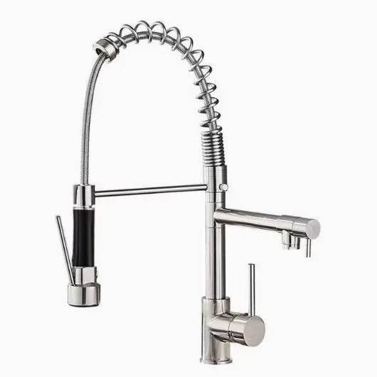 DQOK Black Brushed Spring Pull Down Kitchen Sink Faucet - Loft&Timber