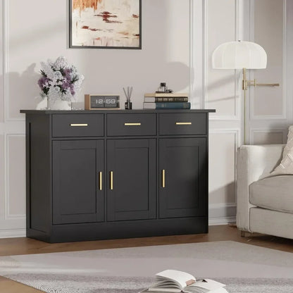 47" Buffet Cabinet; Black - Loft&Timber