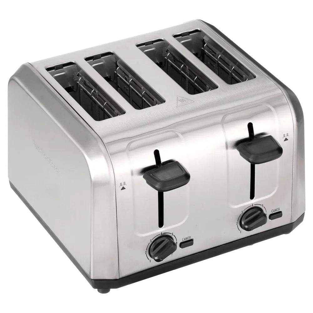 Brushed Stainless Steel 4 Slice Toaster - Loft&Timber