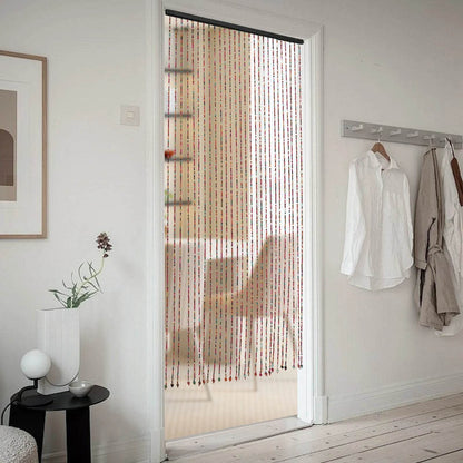 27 PCs Door Beaded Curtain, Bamboo Wooden Beaded - Loft&Timber