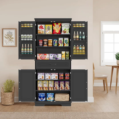 72" Large Pantry with Drawers - Loft&Timber