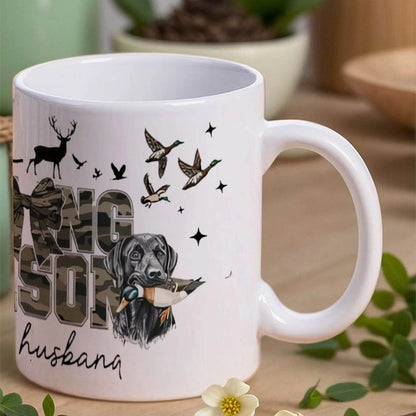 Hello Hunting Season Goodbye Husband Ceramic Coffee Mug Bible Verse Ceramic Cup, 330ml White Ceramic Sublimation Cup - Loft&Timber