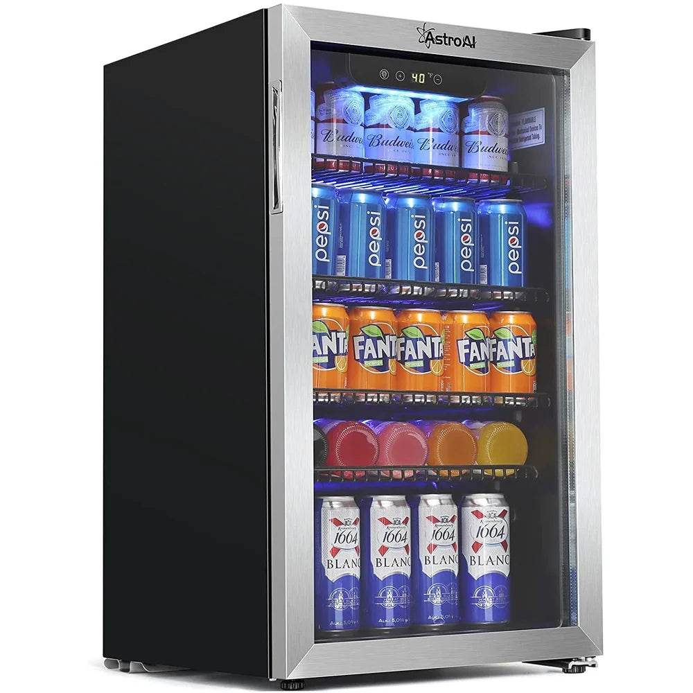 Beverage Refrigerator 120 Can Mini Fridge with Temperature Control - Loft&Timber