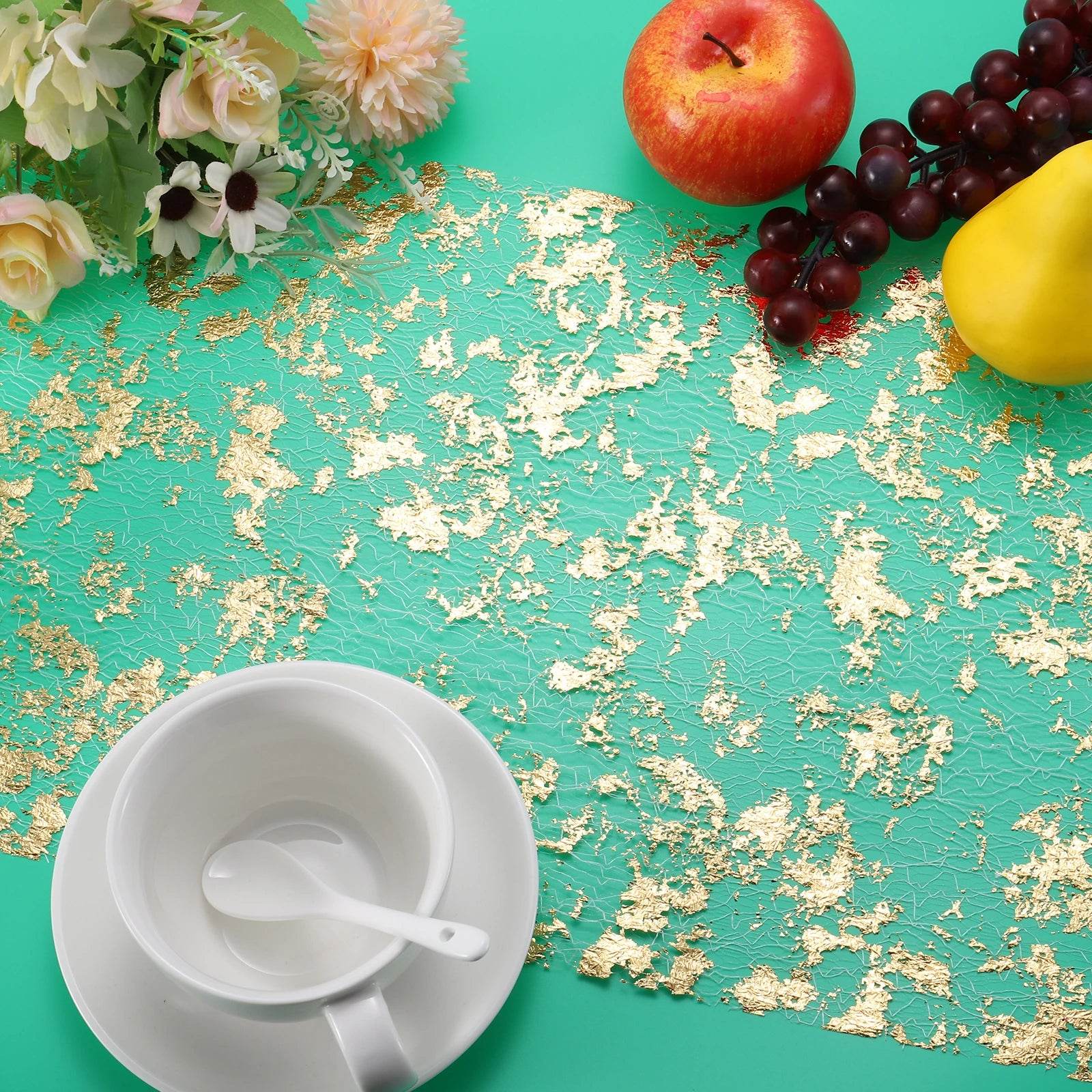 Table Runner 11 x 360 Inch, Metallic Foil Thin Mesh - Loft&Timber