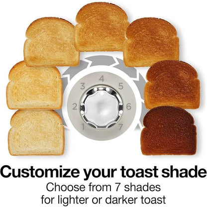 2 Slice Plastic Toaster with Defrost