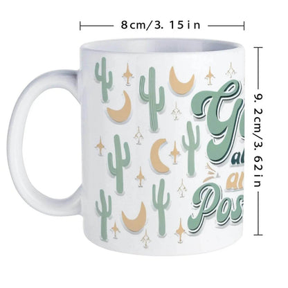 With God All Things Are Possible Ceramic Coffee Mug Bible Verse Water Bottles, 330ml Cups - Loft&Timber