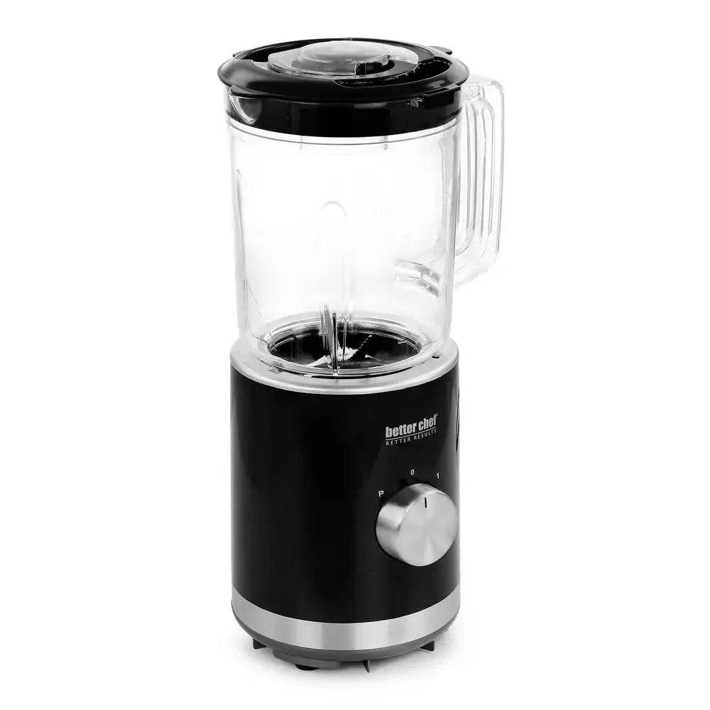 Compact 3-Cup Blender 300W Power BPA-Free Cup Stainless Steel Base Black - Loft&Timber