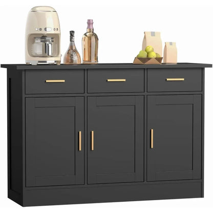47" Buffet Cabinet; Black - Loft&Timber