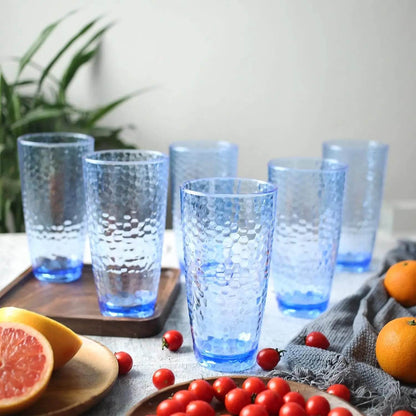 Plastic Unbreakable Tumblers, 25oz Highball Drinking Glasses Set of 6, Blue - Loft&Timber