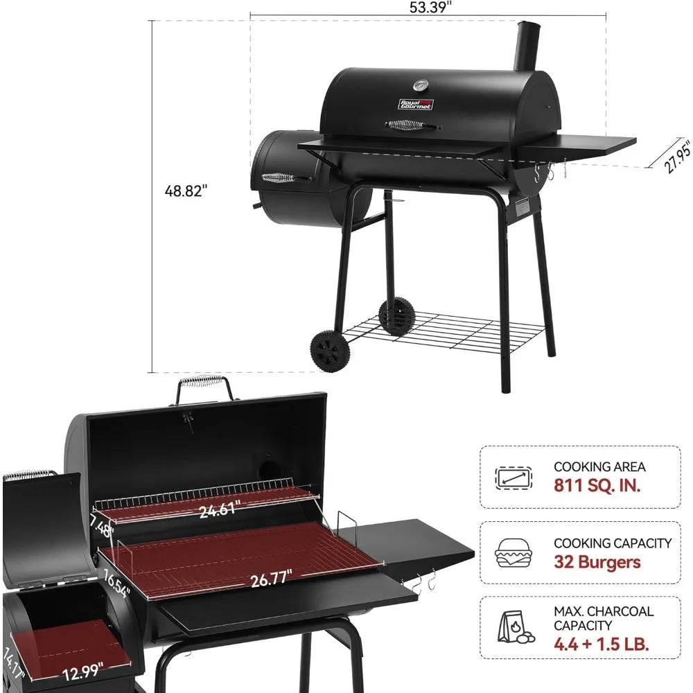 Royal Gourmet Charcoal Grill, 811 Sq. In. - Loft&Timber