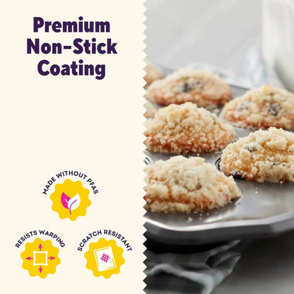 Bake It Better Non-Stick Muffin Pan, Steel, 12-Cup Cupcake Pan - Loft&Timber