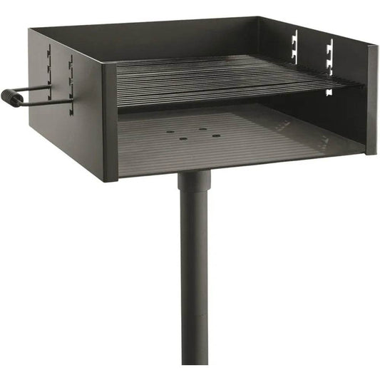 Heavy-Duty Park-Style Charcoal BBQ Grill for Camping, Outdoor Cooking, Backyard, Patio, Camp Grilling Barbecues, 20.5 x 20.5 x - Loft&Timber