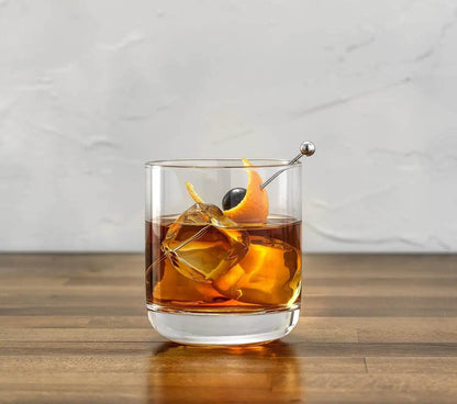 Nova Crystal Whiskey Glasses. Lowball Glasses Set of 4, 10oz - Loft&Timber