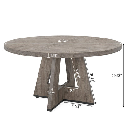 Tribesigns Round Dining Table for 4, 47" - Loft&Timber