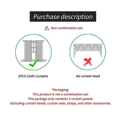 2pcs high-grade American retro green solid color shading flannelette curtain, no valance - Loft&Timber