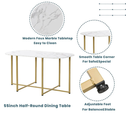 TOPMAX Modern 7-Piece Dining Table Set - Loft&Timber