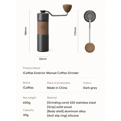 iCafilas Upgrade Manual Coffee Grinder Professional - Loft&Timber
