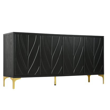 59" Creative carved 4-door Sideboard - Loft&Timber