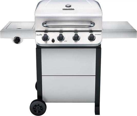 Performance Series Convective 4-Burner with Side Burner Cart Propane Gas Stainless Steel Grill - 463377319 - Loft&Timber