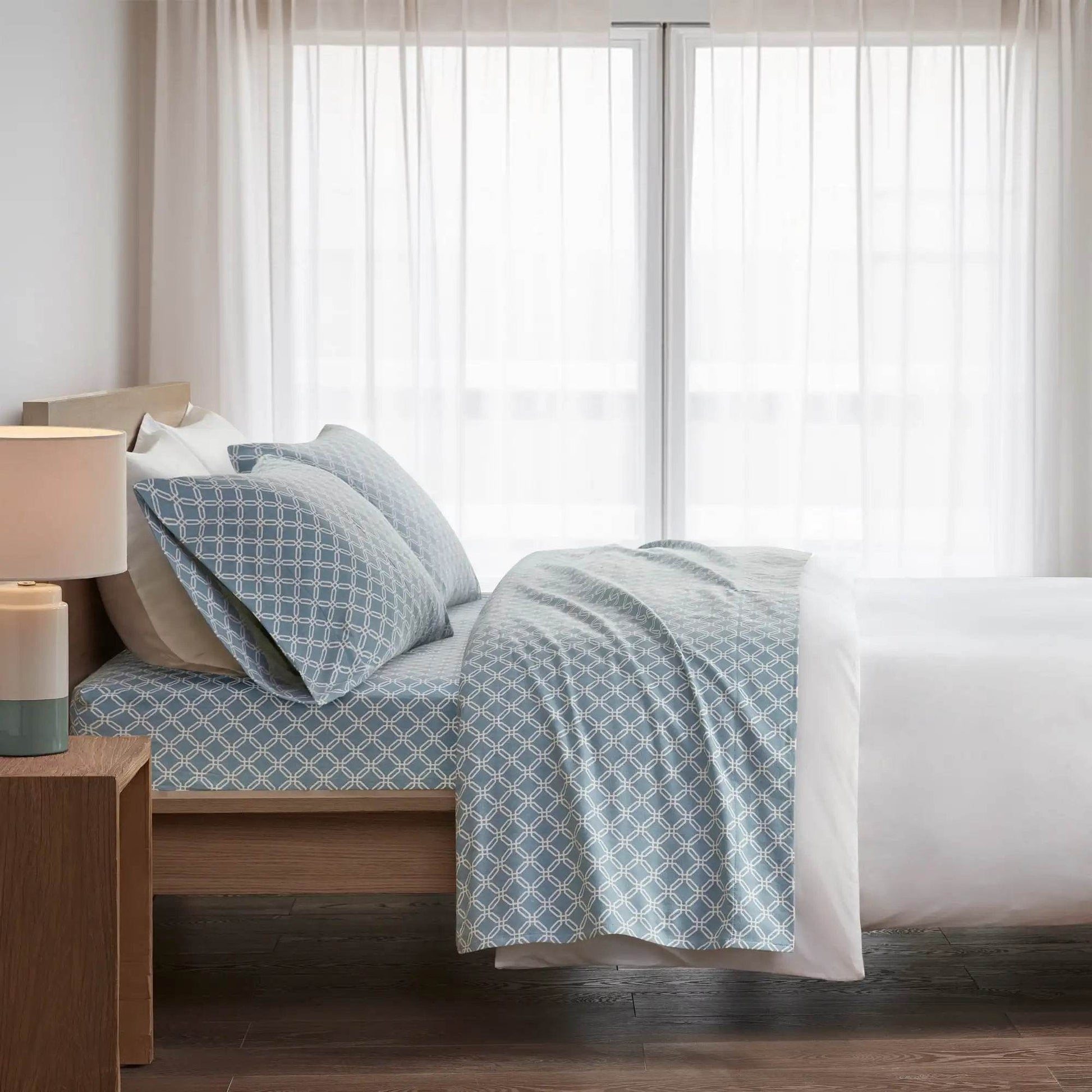 Queen Size Bed Sheets Set, 4-Piece Cozy Cotton Flannel Sheets Set Queen - Loft&Timber