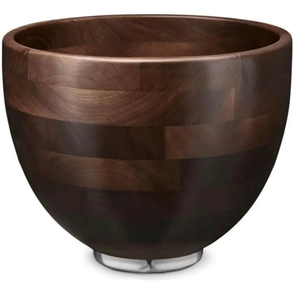 5-Quart Premium Walnut Wood Mixing Bowl for 4.5 and 5 Qt in Natural Walnut Wooden Bowl - Loft&Timber