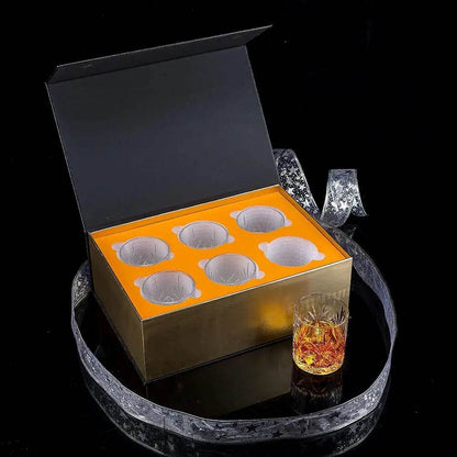 Bourbon Whiskey Glass Set Of 6 - Unique Crystal Rocks Glasses - Loft&Timber