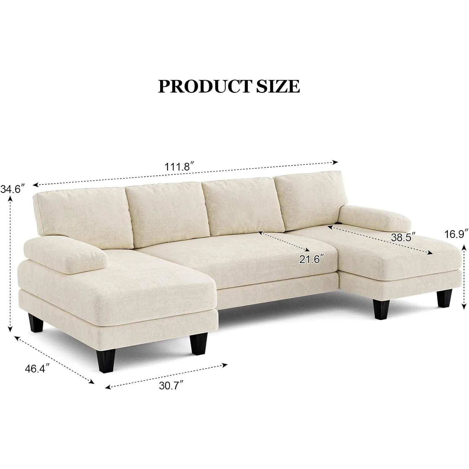 U Shaped Sectional Couches - Loft&Timber