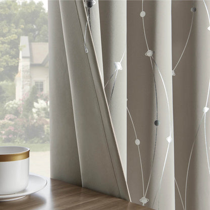 Pack Of 2 Sliver Print Blackout Curtains - Loft&Timber