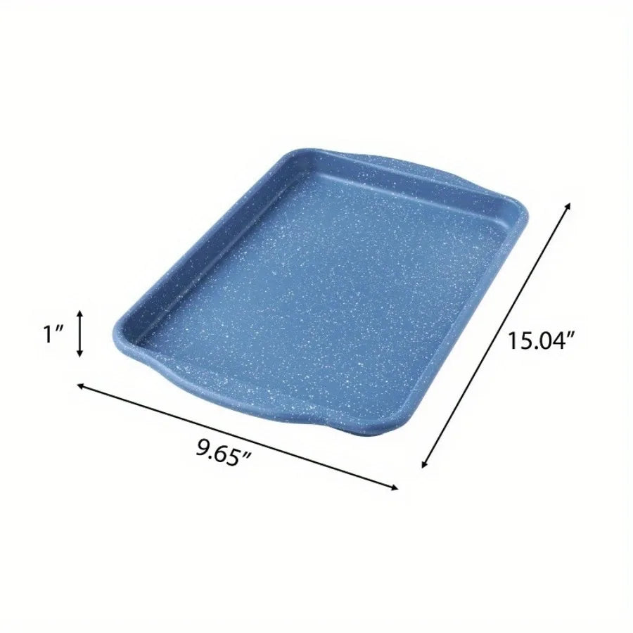 Nonstick Quarter Baking Sheet, 13" x 9", Teal Speckled - Loft&Timber