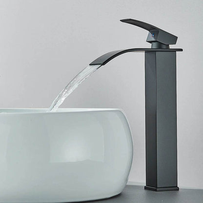 Quyanre Matte Black Waterfall Basin Faucet - Loft&Timber