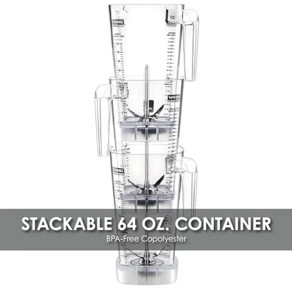 Commercial Blender with Paddle Switches 3.5HP Motor 64oz