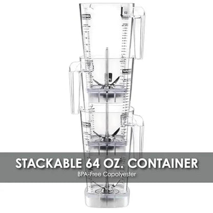 Commercial Blender with Paddle Switches 3.5HP Motor 64oz