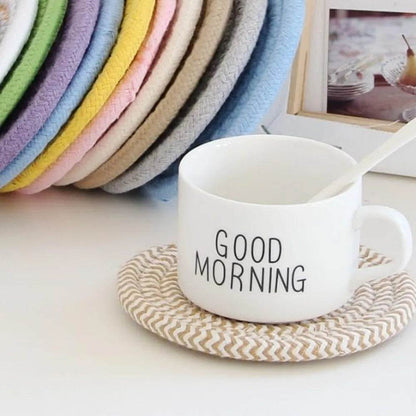 Handmade Woven Cotton Coasters - Set of 8 - Loft&Timber