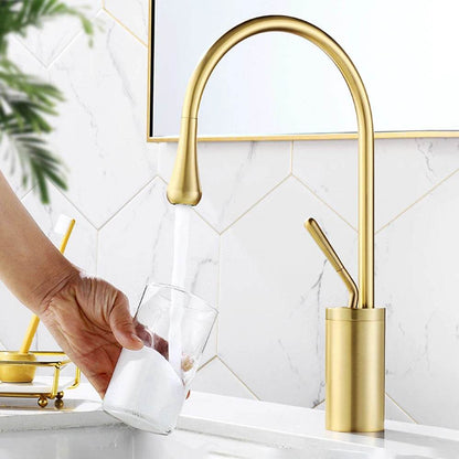Brushed Gold Basin Faucet - Loft&Timber