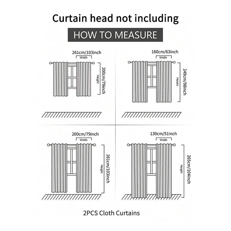 2PCS curtains, high-end European curtains - Loft&Timber