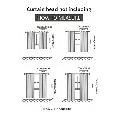 2PCS curtains, high-end European curtains - Loft&Timber