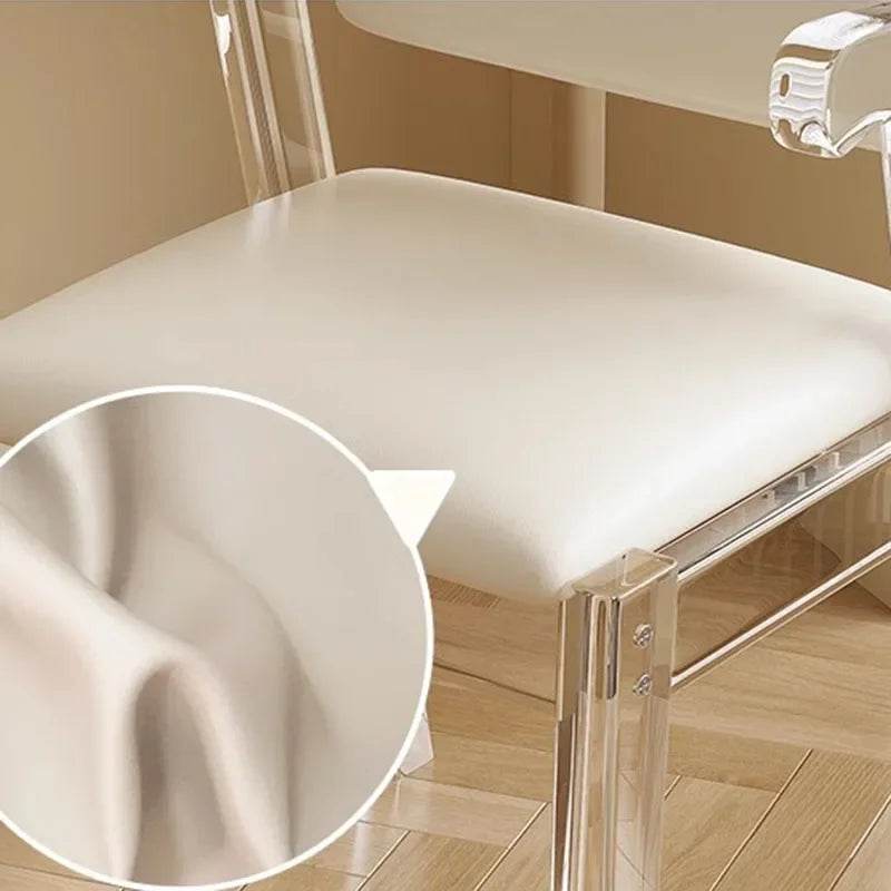Cream Style Acrylic Makeup Chair - Loft&Timber