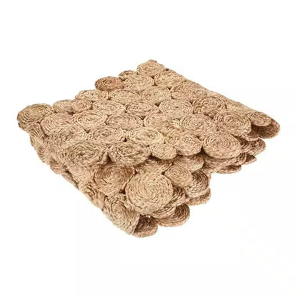 Rustic Natural 1 ft. 4 in. 6 ft. 8 in. Organic Jute Table Runner - Loft&Timber