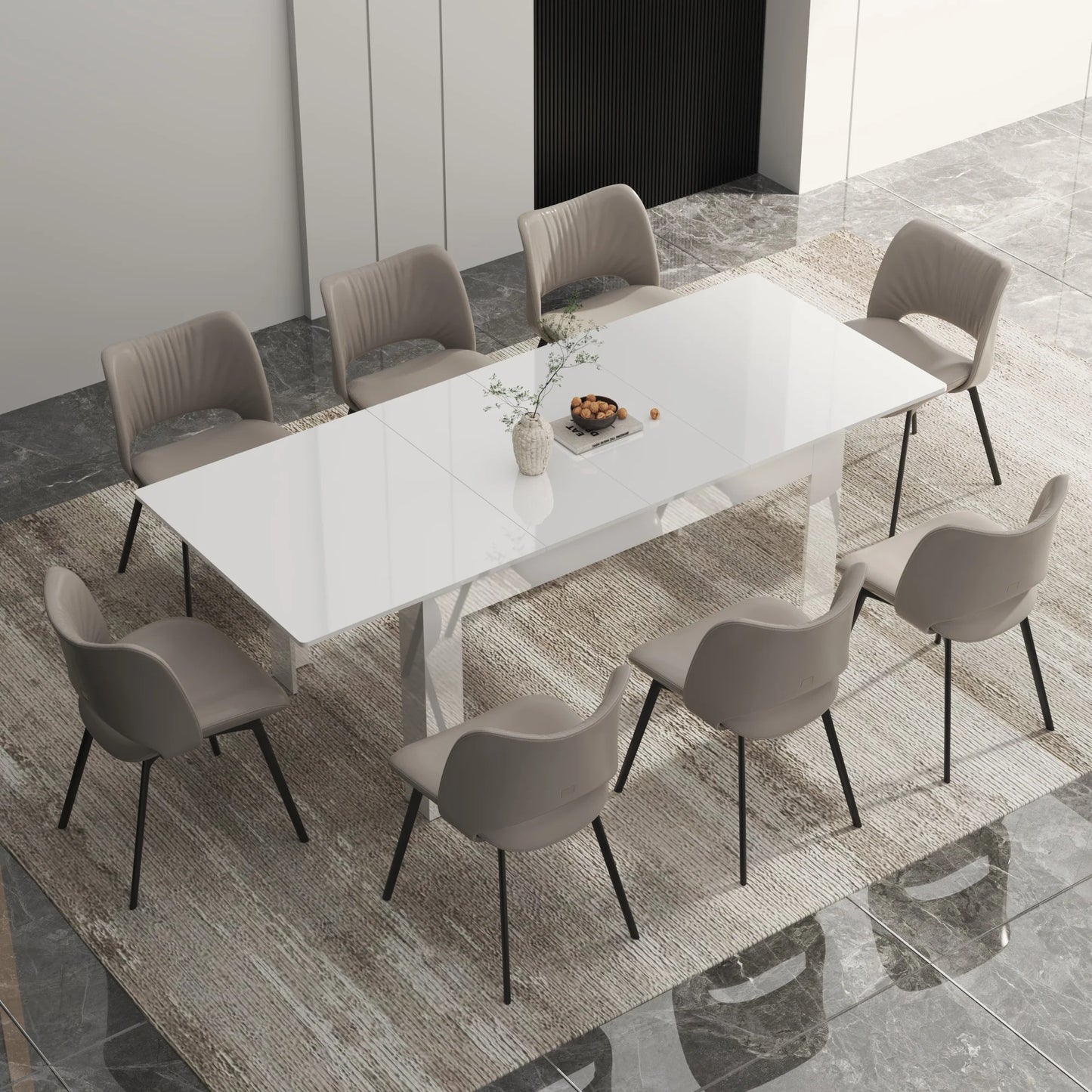 35" Extendable Wooden Dining Table - Loft&Timber