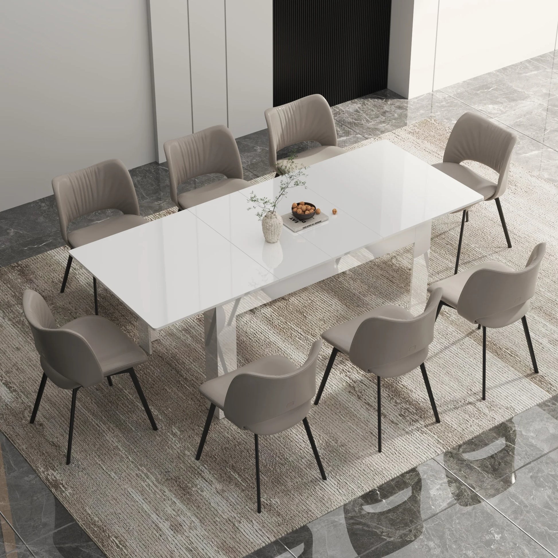 35" Extendable Wooden Dining Table - Loft&Timber