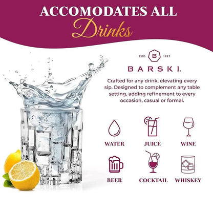 Whiskey Glasses - Double Old Fashioned Rocks Glass - Set Of 4 - Loft&Timber